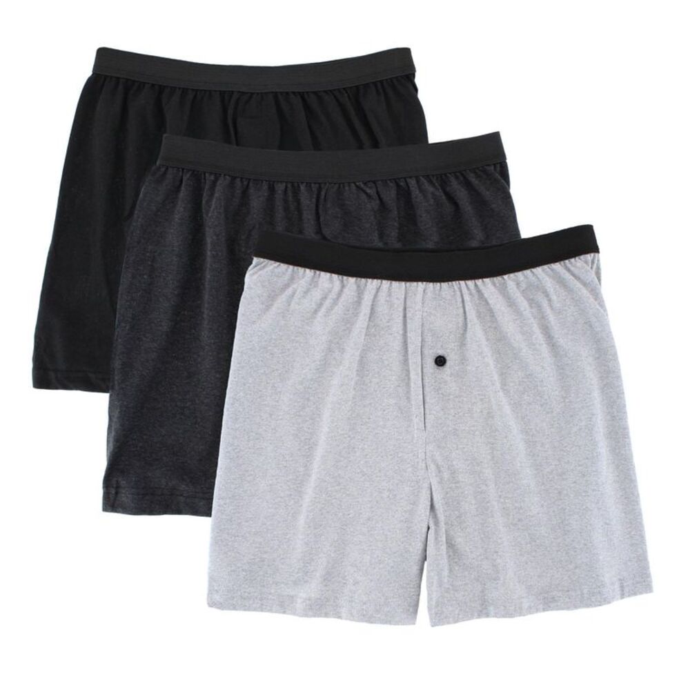 Knocker Men's Big & Tall Cotton Knit Boxers (3 Pack)